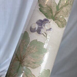 Italian Prepasted Grapes Ivy Solid Sheet Vinyl Wallpaper New 21" x 11 Yds